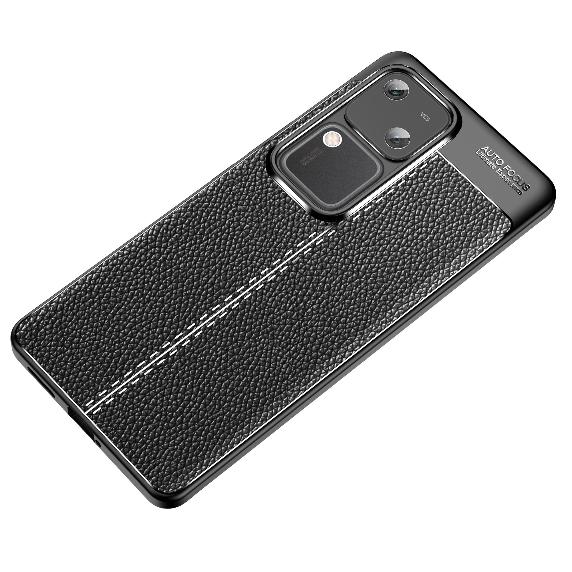 For vivo S18 5G Case Litchi Texture Flexible TPU Phone Protective Cover - Black For vivo S18 5G Case Litchi Texture Flexible TPU Phone Protective Cover - Black